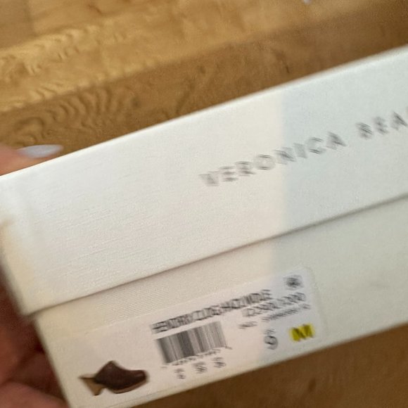 NWT Veronica Beard Hedrix Clog Woodgrain Platform Leather Buckle Sz 9 Hazelwood - Picture 4 of 14